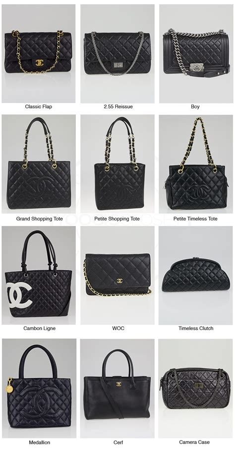 list of all chanel bags|list of chanel handbag styles.